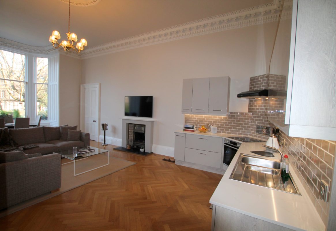 Lounge area after kitchen refurb