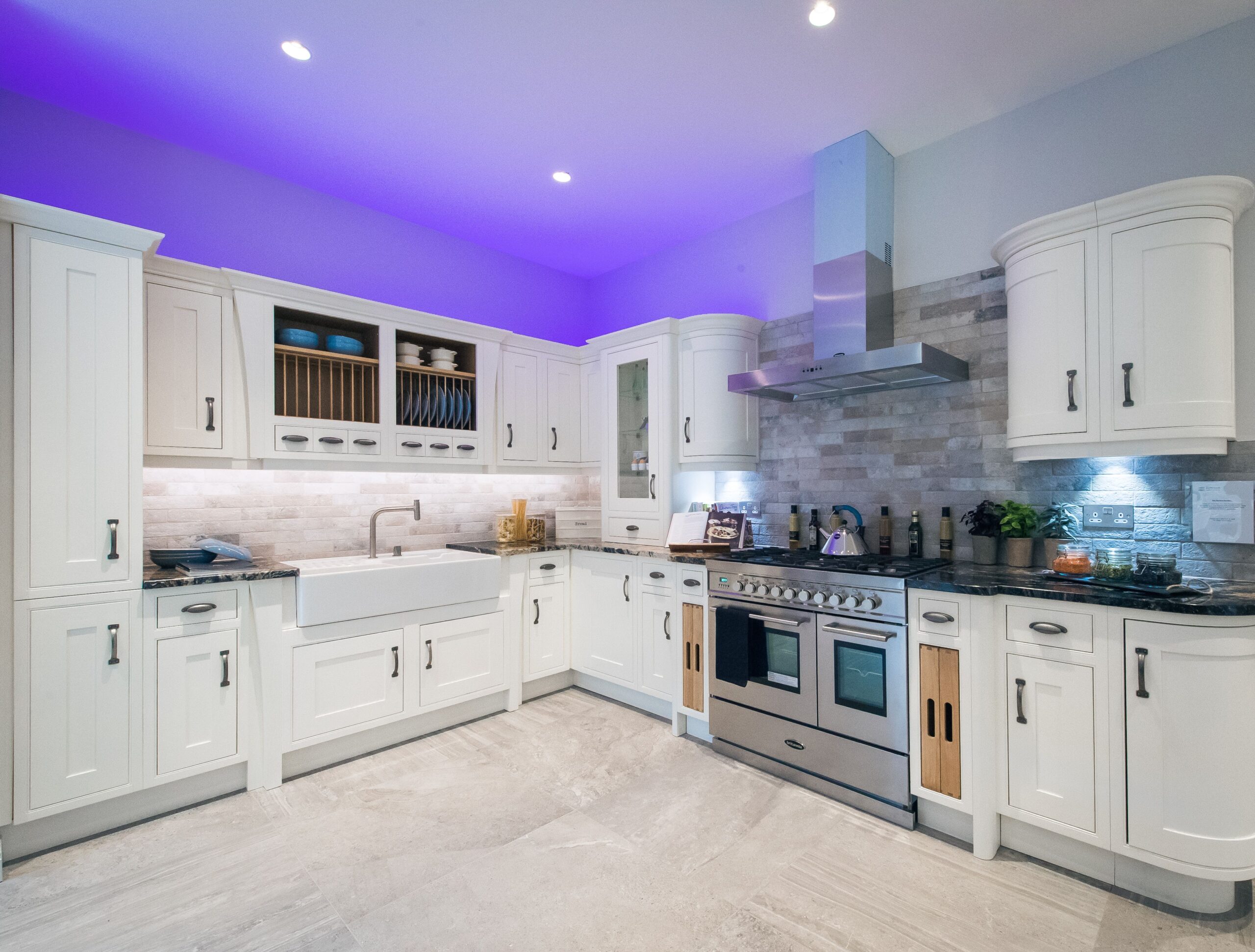 A bespoke Kitchen installation on display in our Edinburgh showroom